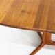 Vintage Glostrup Danish oval extendable dining table solid teak 1960s
