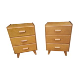 Pair of bedsides, small vintage Scandinavian dressers
