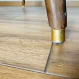 Vintage console in wood, glass and gold metal