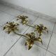 Vintage set of two messing flower wall lamps