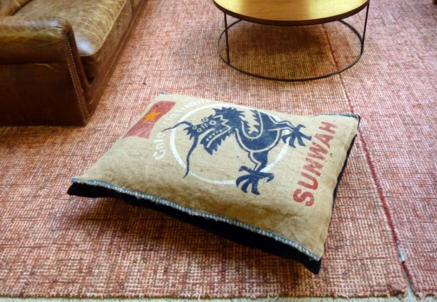 Jute bag of coffee out of the ordinary