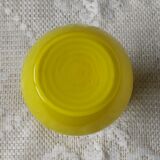 Yellow opaline vintage vase