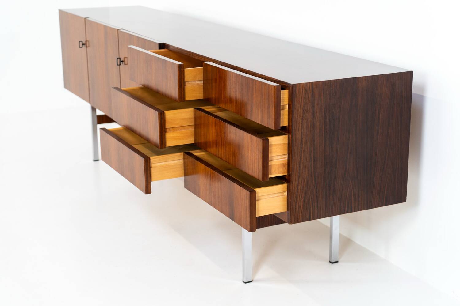 XL sideboard in rosewood by Musterring (Germany, 1960s).