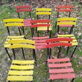 Vintage bistro metal chairs