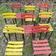 Vintage bistro metal chairs