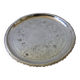 Unique Antique silver plated tray with small round feet and stunning engravings: BA from Sweden lat
