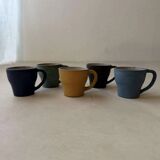 Set of five mugs from a 1960s Scandinavian studio.