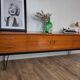 Scandinavian teak and metal sideboard