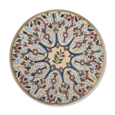 Couscous dish in ceramized terracotta and enamels