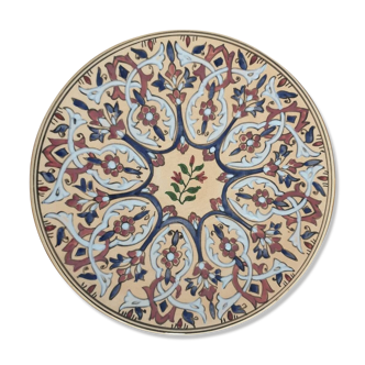 Couscous dish in ceramized terracotta and enamels