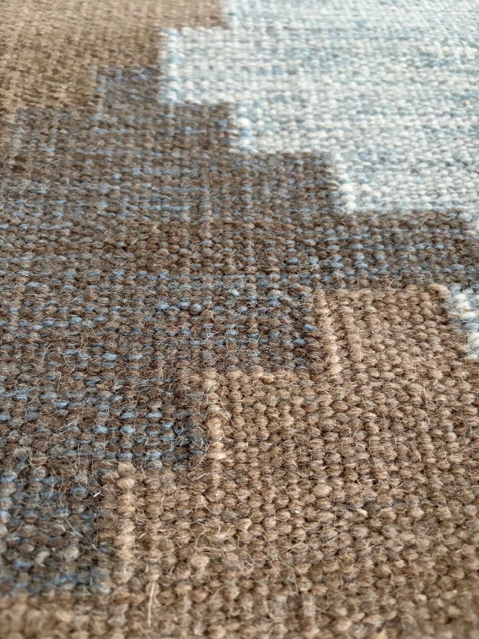Handwoven large  rollakan reversible rug wool, scandinavian design
