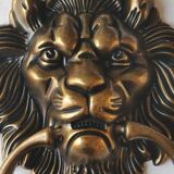Antique Lion Head Door Knocker/Knocker, with Antique Bronze Patina 16 x 12 cm
