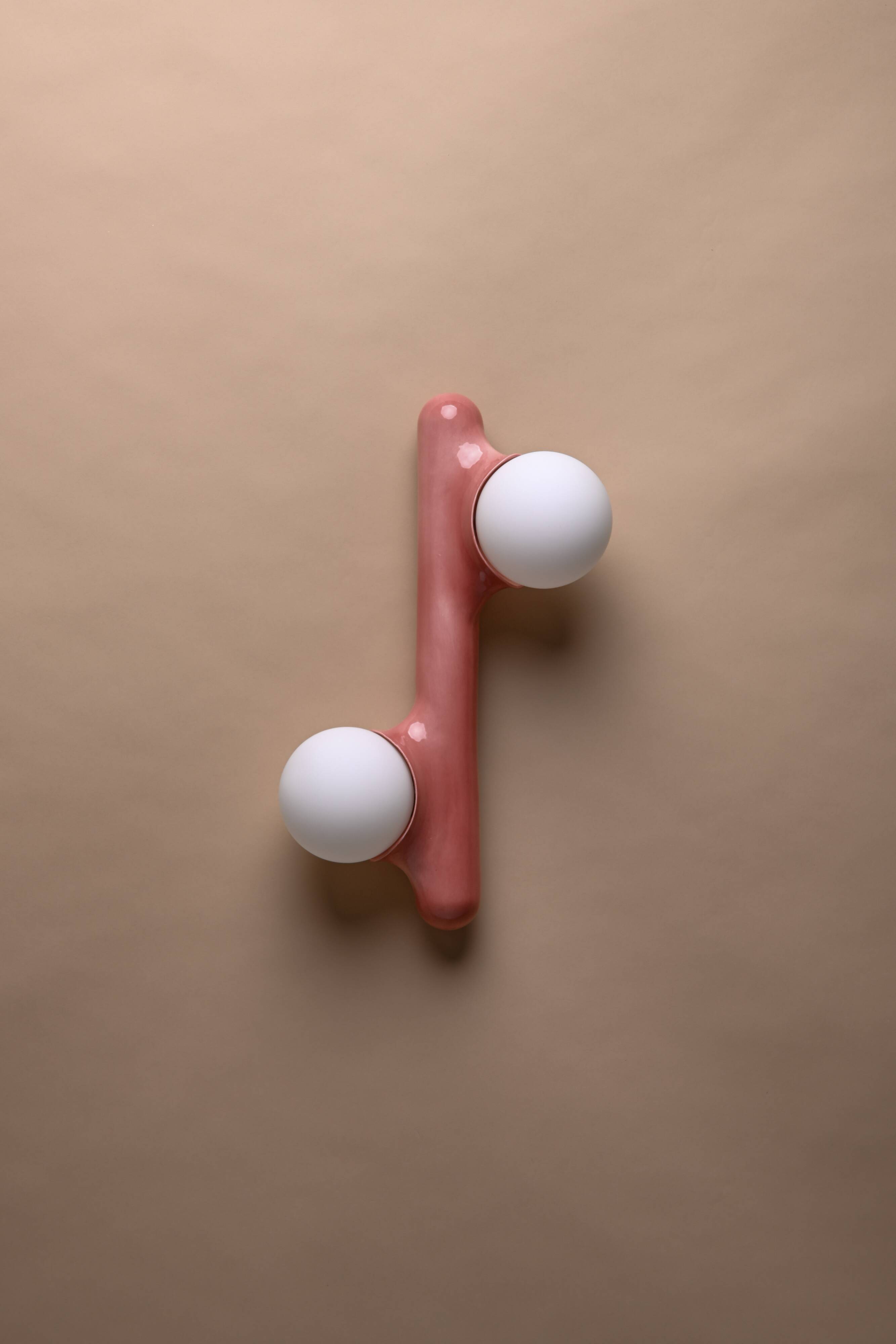 Prickly pear applique - old pink enamel