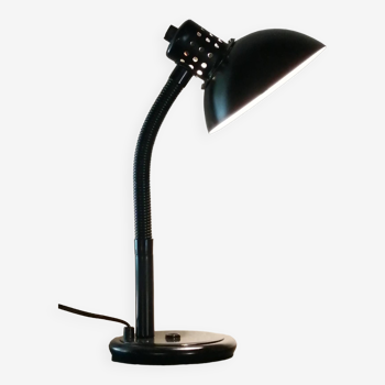 Large black Aluminor desk lamp made in France vintage 1970