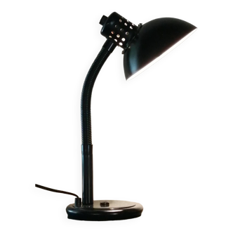 Large black Aluminor desk lamp made in France vintage 1970