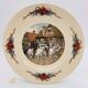 6 flat plates "Obernai" from the Sarreguemines pottery.