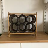 Rattan bottle holder