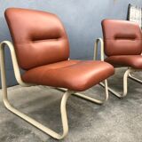 Pair of vintage Steelcase 1970 armchairs
