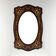 Large vintage wooden mirror, Italy, 1970s