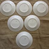 6 plates a decor floral and garland faiencerie de luneville