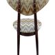'Heart' Chair Mid-Century Modern, Yellow Velvet Gaston Daniela Jacquard, Dark Wood, Europe 1960s