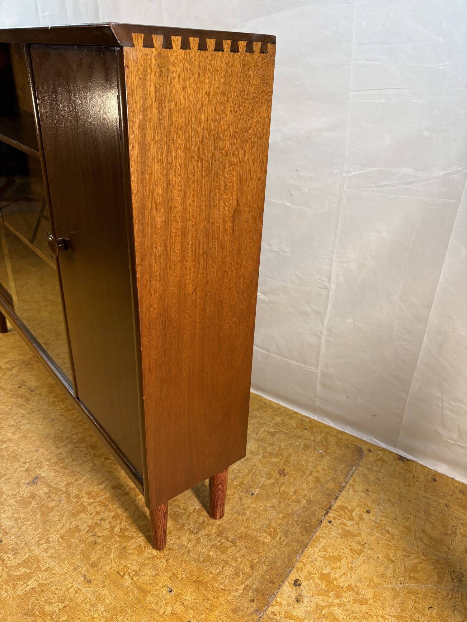 Mid-Century Retro Teak Bookcase Display Cabinet 1960  Elegant ScandinavianD