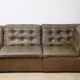 Vintage modular patchwork leather sofa, 1970s