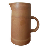 Pitcher vase with handle vintage sandstone pottery handmade ceramic artisanal Scandinavian country decoration