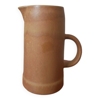 Pitcher vase with handle vintage sandstone pottery handmade ceramic artisanal Scandinavian country decoration