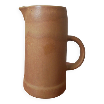 Pichet vase à anse grès vintage poterie handmade céramique décoration campagne scandinave artisanale