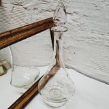 Chiseled glass decanter