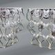 Art Deco Half-Moon Wall Light/Hot Water Bottle in Glass & Metal Links