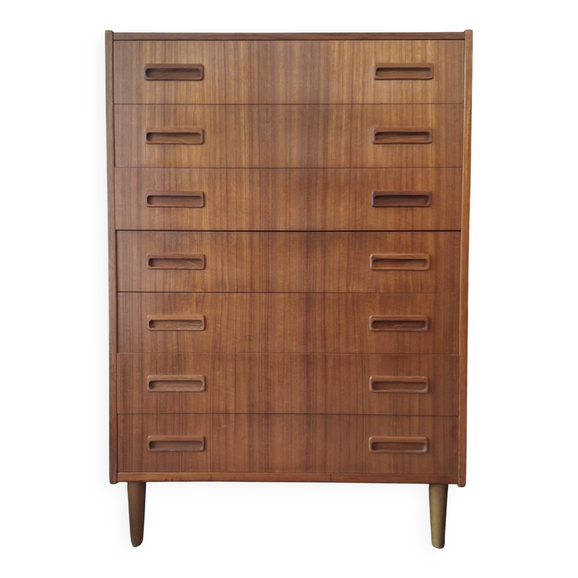 Danish teak chest of drawers by Borge Dam, 1960s