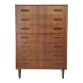 Danish teak chest of drawers by Borge Dam, 1960s