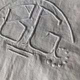BG embroidered double sheet, fine scale