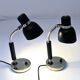 Black and classic pair of metal table lamps 1940s- Sweden