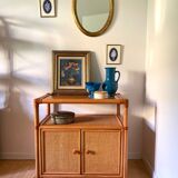 Vintage rattan and cane sideboard