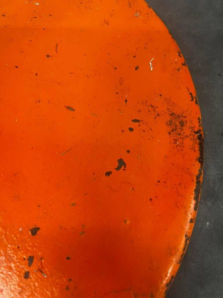 Vintage 70s floor lamp with orange trumpet base