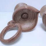 Pair of vintage “heart” sandstone candlesticks