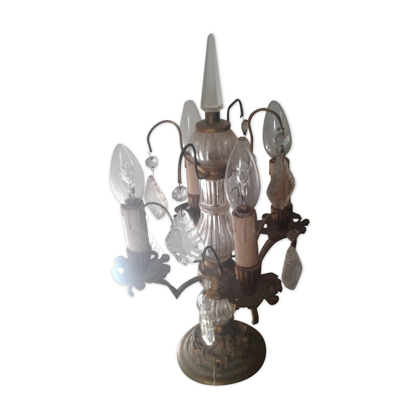 Candle lamp and grapevines