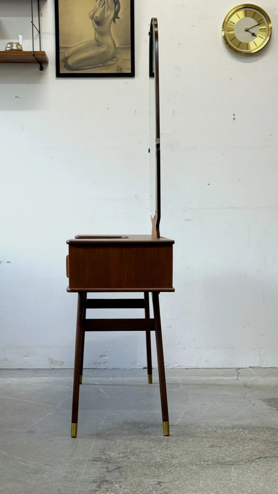 Unique teak dressing table, Scandinavia, 1960s/70s, vintage, mid-c