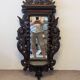 Large Flemish neo-Renaissance wall mirror in carved wood – late 19th century