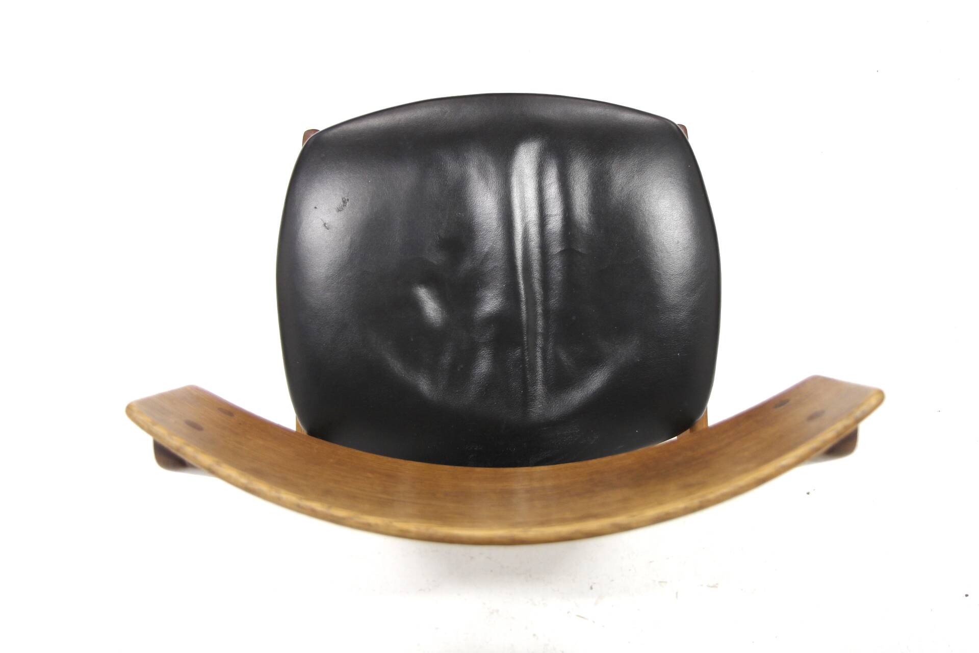 Set of 6 leather chairs, FDB Møbler, Denmark, 1960s