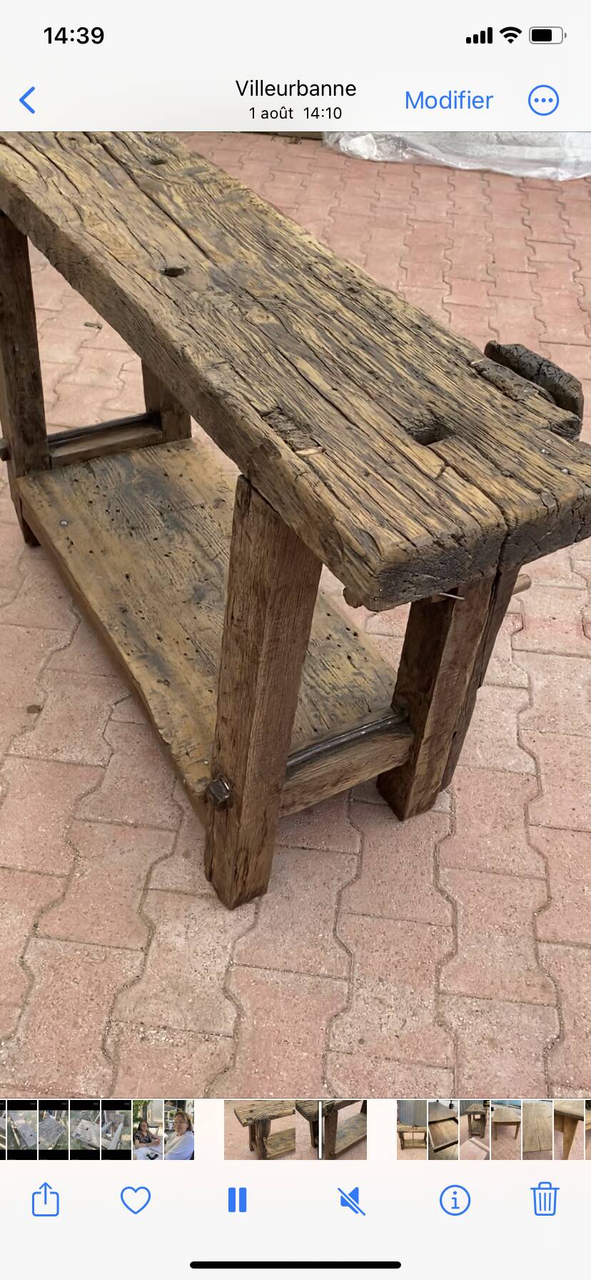 Old carpenter's workbench