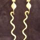 2 large bronze snake cobra wall lights mid century decor candle holder