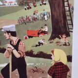 Map displays school lesson fall vintage 1967