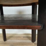 Art decò round black coffee table