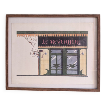 Lithographie "Le Réverbère" – Catherine d'Ortoli