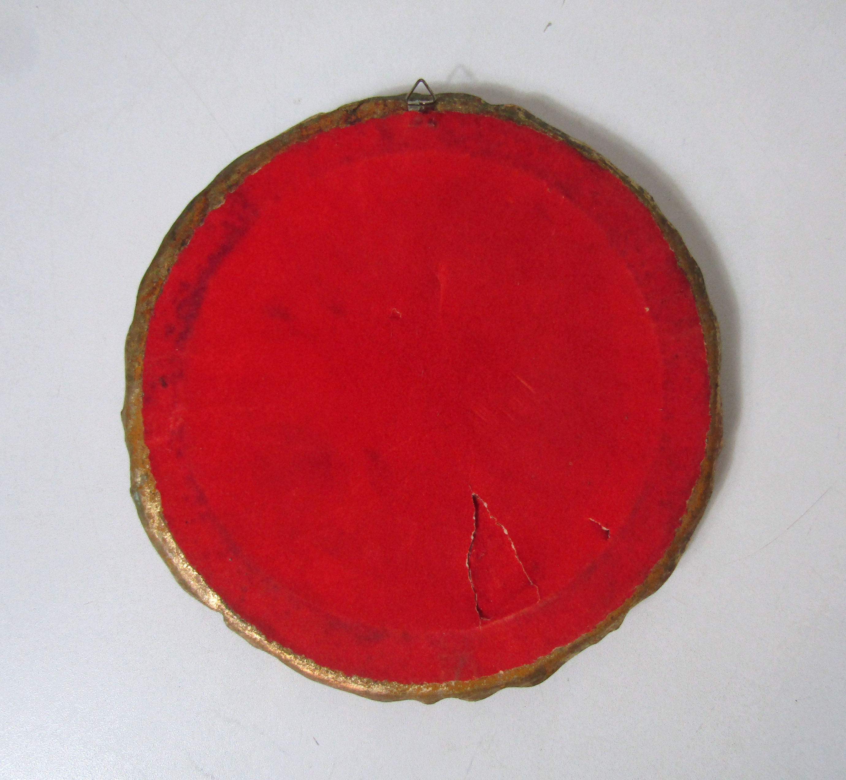 Miroir en résine or 23cm