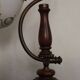 Lampe en bois et verre opalin